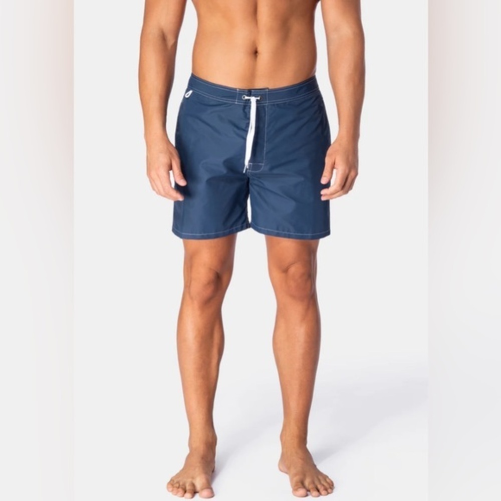 Sundek Men’s Blue Low-Rise Rainbow Swim Trunks Size 33 NWT